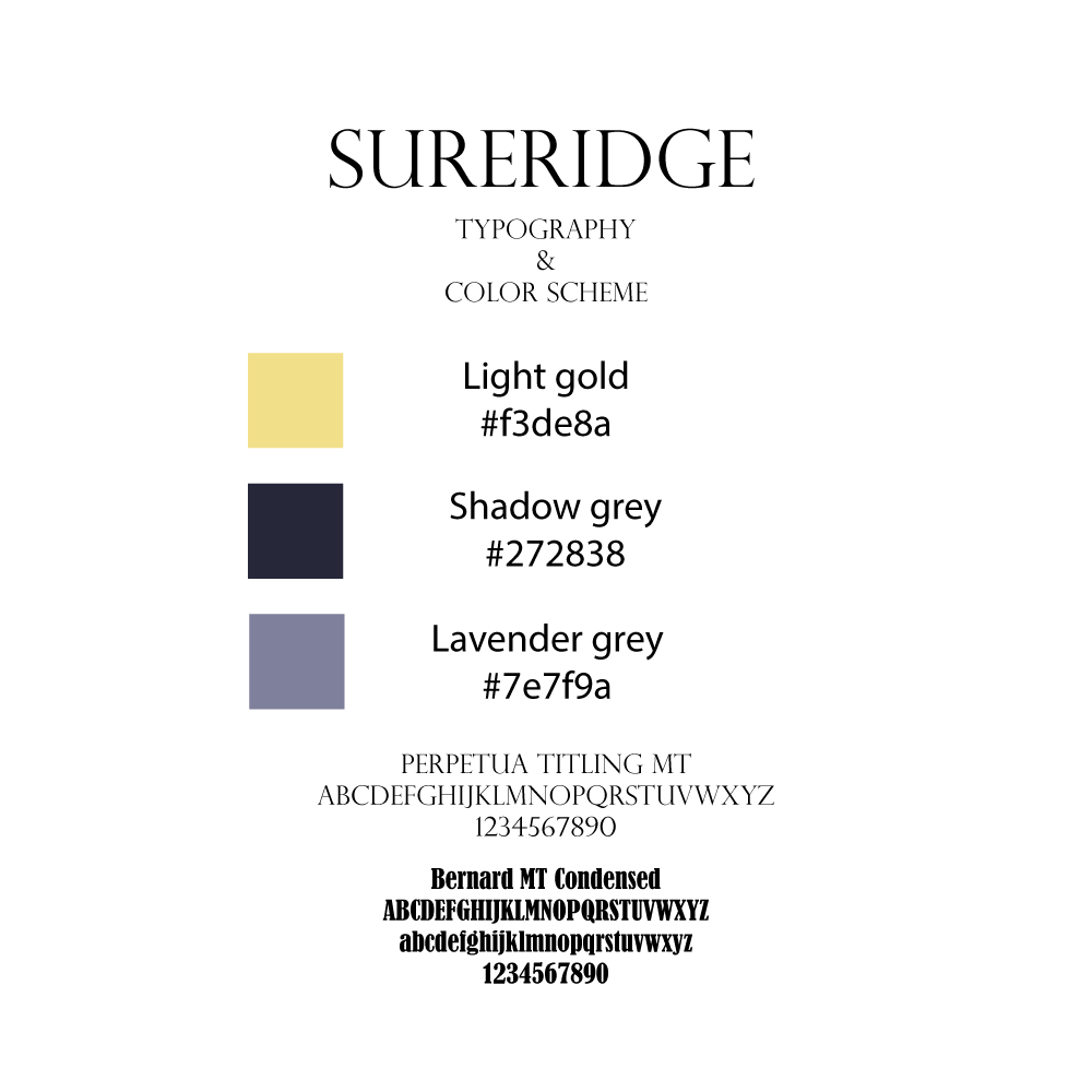 sureridge typography and color